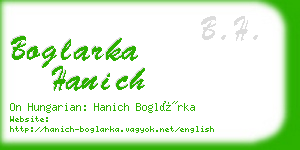 boglarka hanich business card